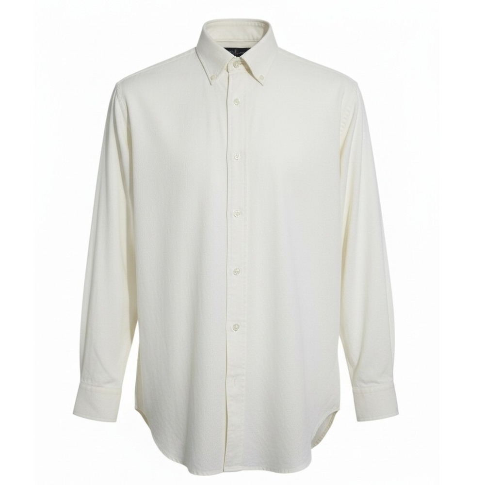 Mercer & Sons Mens Long Sleeve Button Down Shirt Yellow 17-32 Made USA Ivy Style